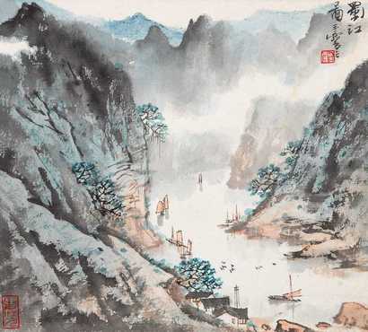 宋玉麟 蜀江图 镜心